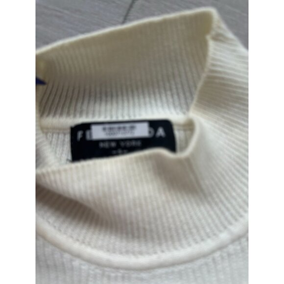 FEW MODA White Bell Sleeve Ribbed Sweater Size Small - Picture 8 of 8